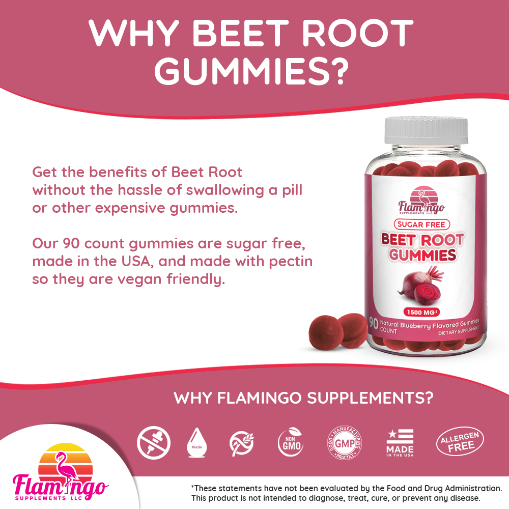 Beet Root Gummies - 90 Count