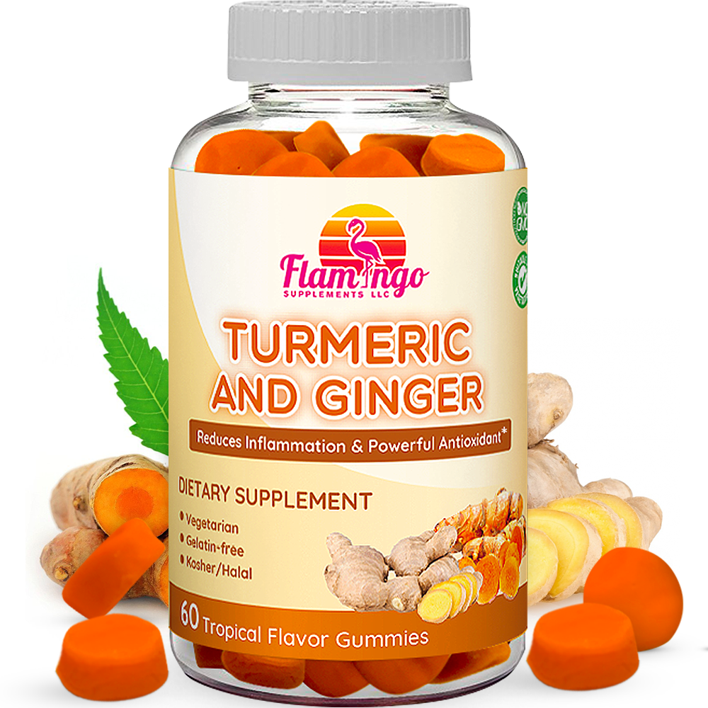 Turmeric Ginger Gummies Flamingo Supplements
