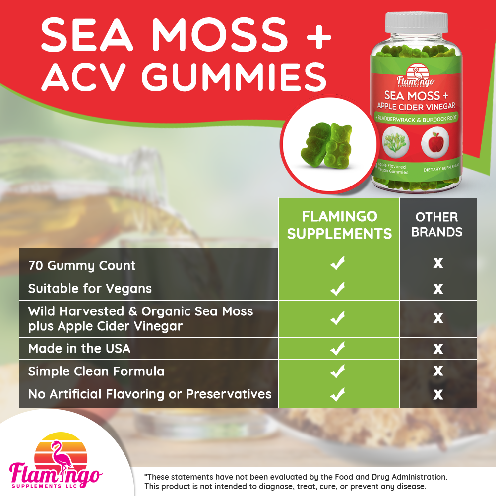Buy Sea Moss Apple Cider Vinegar Gummies | Flamingo