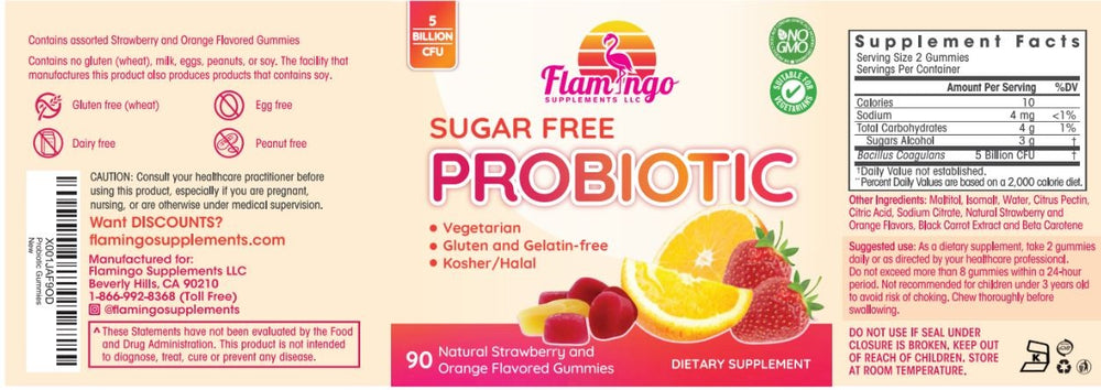 Sugar-Free Probiotic Gummies - 90 Count