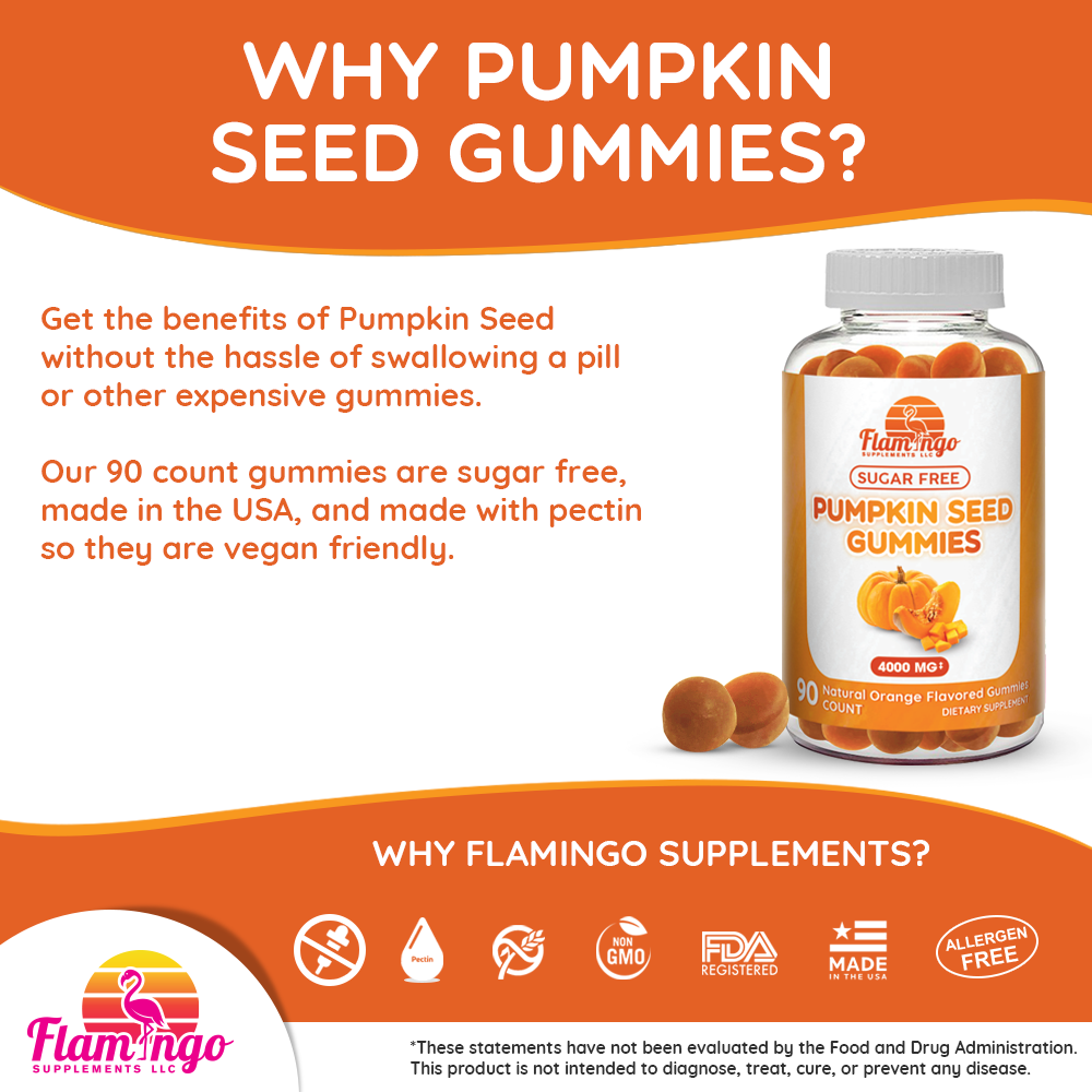 Sugar Free Pumpkin Seed Oil Gummy - 90 Count